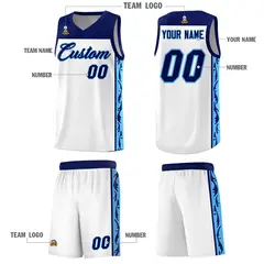 White Graffiti Side Pattern Basketball Jersey 5