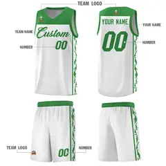 White Graffiti Side Pattern Basketball Jersey 5
