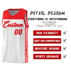 White Graffiti Side Pattern Basketball Jersey 2