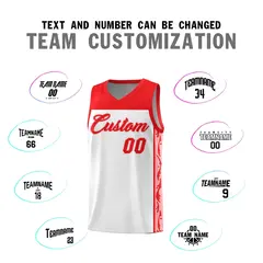 White Graffiti Side Pattern Basketball Jersey 4
