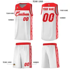 White Graffiti Side Pattern Basketball Jersey 5