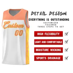 White Graffiti Side Pattern Basketball Jersey 2