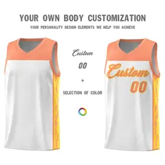 White Graffiti Side Pattern Basketball Jersey 3