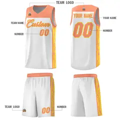 White Graffiti Side Pattern Basketball Jersey 5