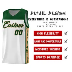 White Graffiti Side Pattern Basketball Jersey 2