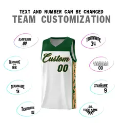 White Graffiti Side Pattern Basketball Jersey 4