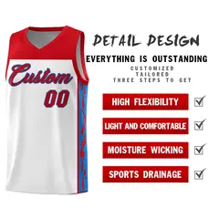 White Graffiti Side Pattern Basketball Jersey 2