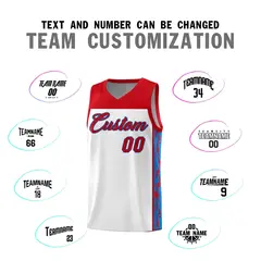 White Graffiti Side Pattern Basketball Jersey 4