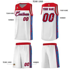 White Graffiti Side Pattern Basketball Jersey 5