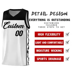 White Graffiti Side Pattern Basketball Jersey 2