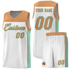 White Graffiti Side Pattern Basketball Jersey 1