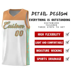 White Graffiti Side Pattern Basketball Jersey 2