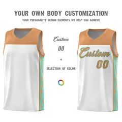 White Graffiti Side Pattern Basketball Jersey 3