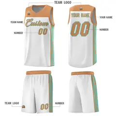 White Graffiti Side Pattern Basketball Jersey 5