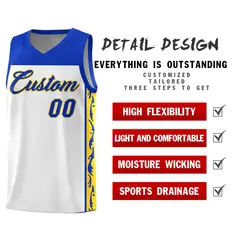 White Graffiti Side Pattern Basketball Jersey 2