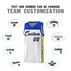 White Graffiti Side Pattern Basketball Jersey 4