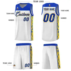 White Graffiti Side Pattern Basketball Jersey 5
