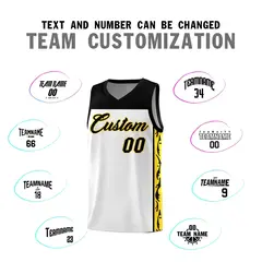 White Graffiti Side Pattern Basketball Jersey 4