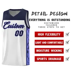 White Graffiti Side Pattern Basketball Jersey 2