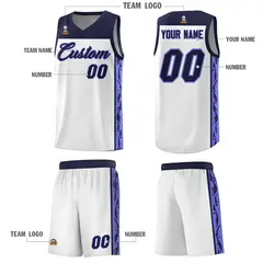 White Graffiti Side Pattern Basketball Jersey 5