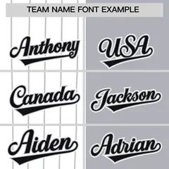 White Gray and Black Pinstripe Raglan Baseball Jersey 3