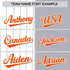 White Gray and Orange Pinstripe Raglan Baseball Jersey 3