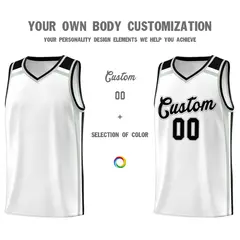 White Gray Black Color Charge Series Basketball Jersey 3