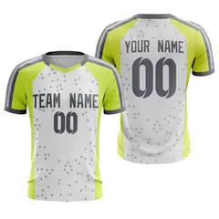 White Gray Breathable Athletic Soccer Jersey