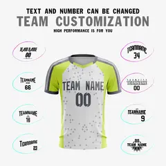 White Gray Breathable Athletic Soccer Jersey 3
