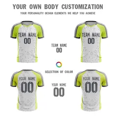 White Gray Breathable Athletic Soccer Jersey 4