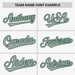 White Gray-Green Raglan Sleeves Authentic Baseball Jersey 3