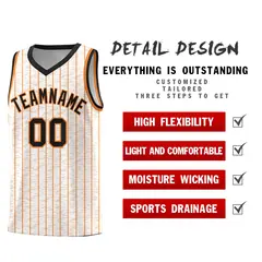 White Gray Pinstripe Retro Sets Uniform Basketball Jersey 2