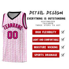 White Gray Pinstripe Retro Sets Uniform Basketball Jersey 2