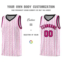 White Gray Pinstripe Retro Sets Uniform Basketball Jersey 3