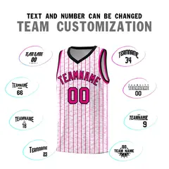 White Gray Pinstripe Retro Sets Uniform Basketball Jersey 4
