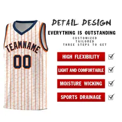 White Gray Pinstripe Retro Sets Uniform Basketball Jersey 2