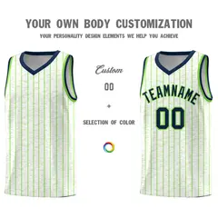 White Gray Pinstripe Retro Sets Uniform Basketball Jersey 3