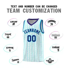 White Gray Pinstripe Retro Sets Uniform Basketball Jersey 4