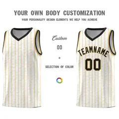 White Gray Pinstripe Retro Sets Uniform Basketball Jersey 3
