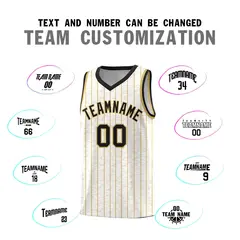 White Gray Pinstripe Retro Sets Uniform Basketball Jersey 4