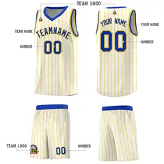 White Gray Pinstripe Retro Sets Uniform Basketball Jersey 5
