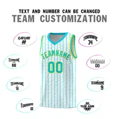 White Gray Pinstripe Retro Sets Uniform Basketball Jersey 4