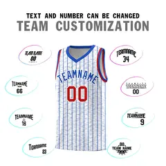 White Gray Pinstripe Retro Sets Uniform Basketball Jersey 4