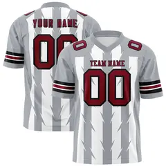 White Gray Razr Stripe Graffiti Pattern Flag Football Jersey