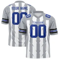 White Gray Razr Stripe Graffiti Pattern Flag Football Jersey 1