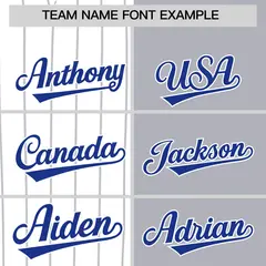 White Gray Royal Pinstripe Raglan Baseball Jersey 3