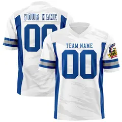 White Gray Scratch Pattern Authentic Football Jersey 1
