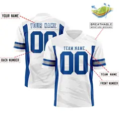 White Gray Scratch Pattern Authentic Football Jersey 2
