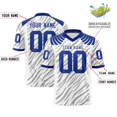 White Gray Tiger Stripe Graffiti Pattern Football Jersey 2