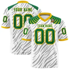 White Gray Tiger Stripe Graffiti Pattern Football Jersey